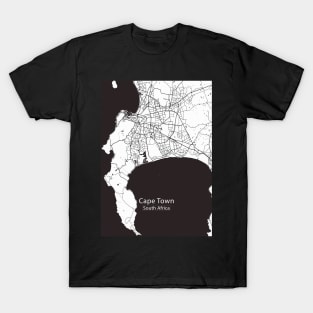 Cape Town South Africa City Map T-Shirt